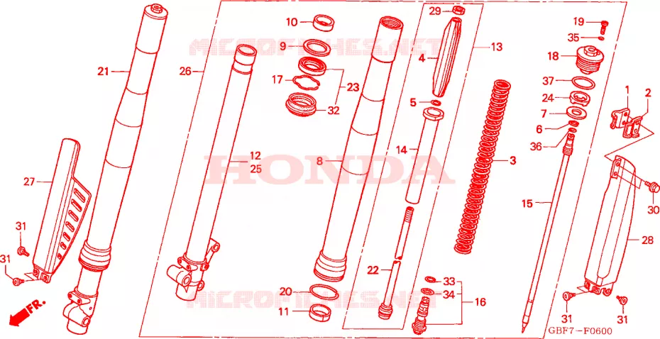 VOOR VORK Honda MOTO 85 CR 2006  CR85RB6