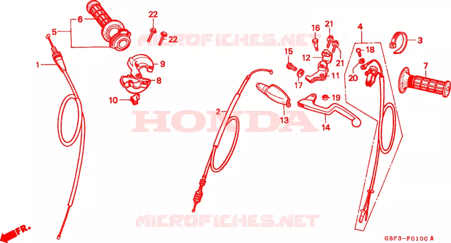 SCHAKELAAR/KABEL Honda MOTO 80 CR 1999  CR80RBX