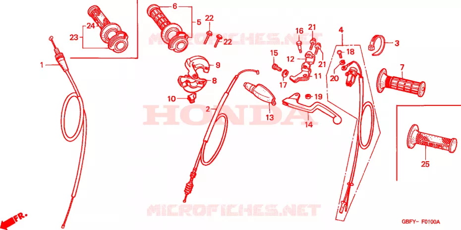 SCHAKELAAR/KABEL Honda MOTO 80 CR 2002  CR80R2