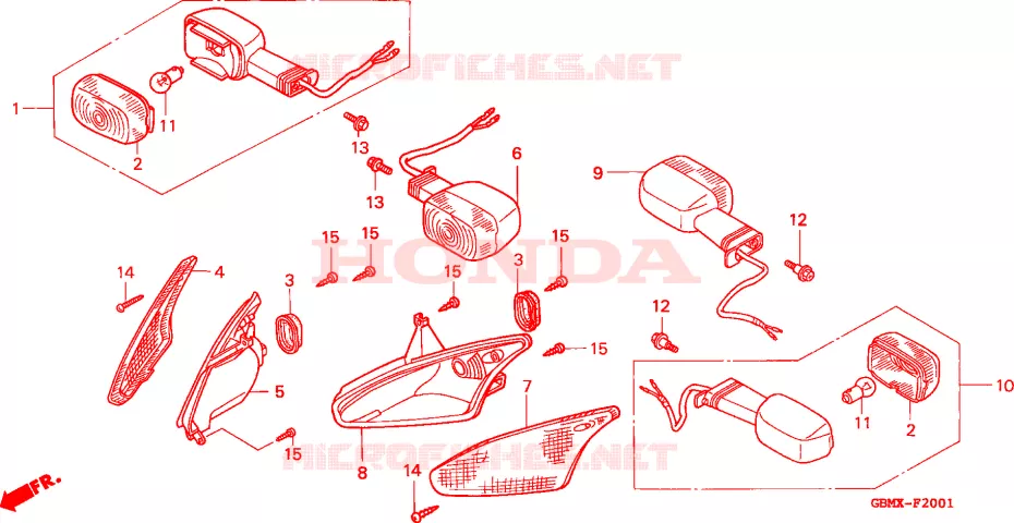 KNIPPERLICHT(2) Honda SCOOTER 50 SFX 1999  SFX50SMMX