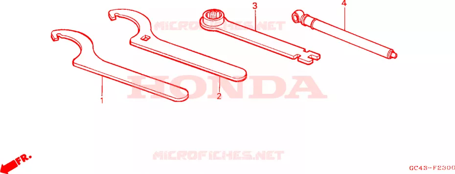 GEREEDSCHAP Honda MOTO 80 CR 1985  CR80R2F