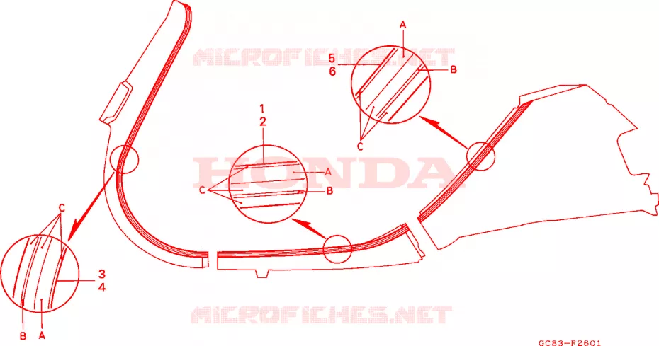 STREEP(2) Honda SCOOTER 80 LEAD 1993  NH80MDP