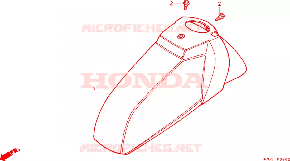 VOOR STROOMLIJNKAP Honda SCOOTER 50 LEAD 1989  NH50MSK
