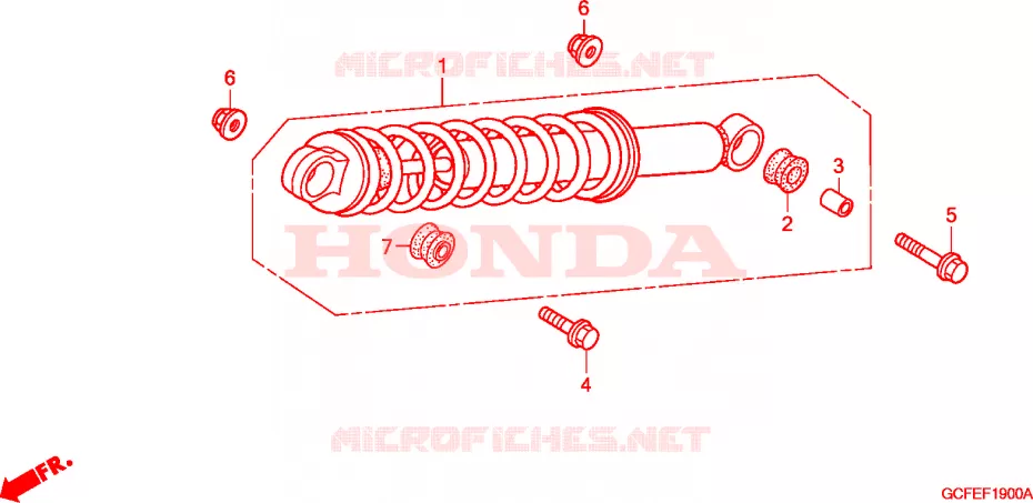 ACHTER KUSSEN Honda MOTO 70 CRF 2010  CRF70FA