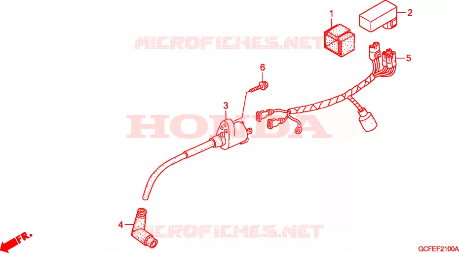 BEDRADINGSBUNDEL/ONTSTEKINGSSPOEL Honda MOTO 70 CRF 2005  CRF70F5