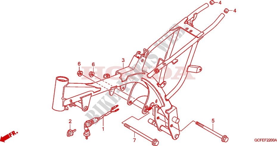 FRAME CHASSIS voor Honda CRF 70 2011