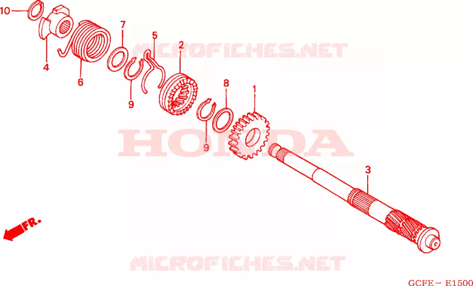 KICKSTARTER SPIL Honda MOTO 70 CRF 2005  CRF70F5