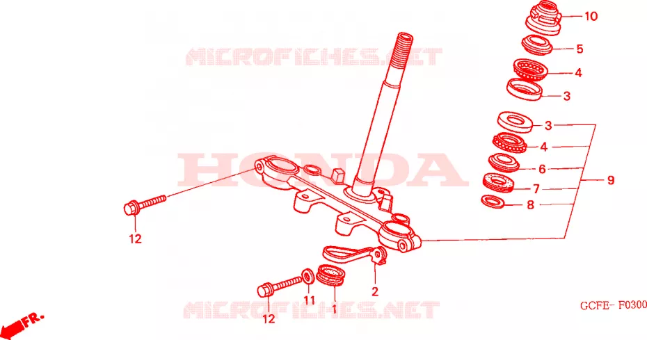 STURING STANG Honda MOTO 70 CRF 2007  CRF70F7