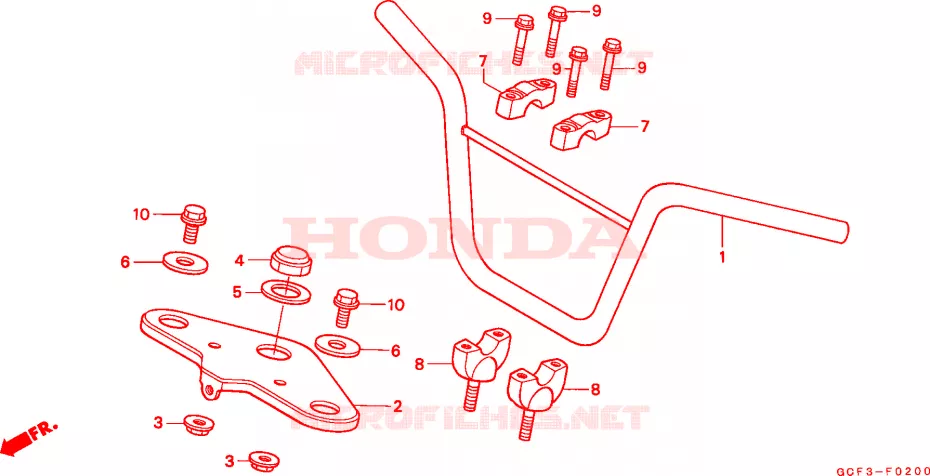 HENDEL PIJP/BOVENSTE BRUG Honda MOTO 70 XR 1998  XR70RW