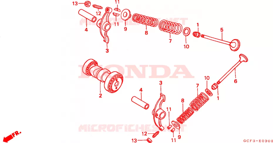 NOKKENAS/KLEP Honda MOTO 70 XR 2000  XR70RY