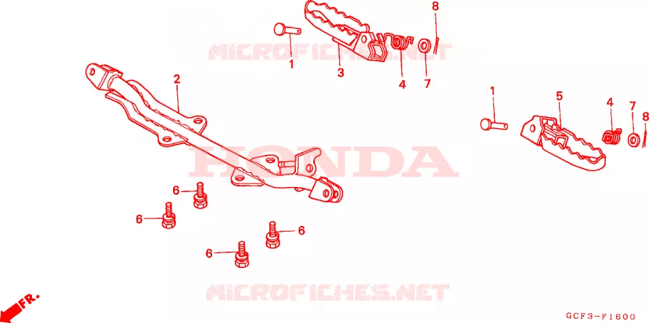 OPSTAP Honda MOTO 70 XR 1997  XR70RV