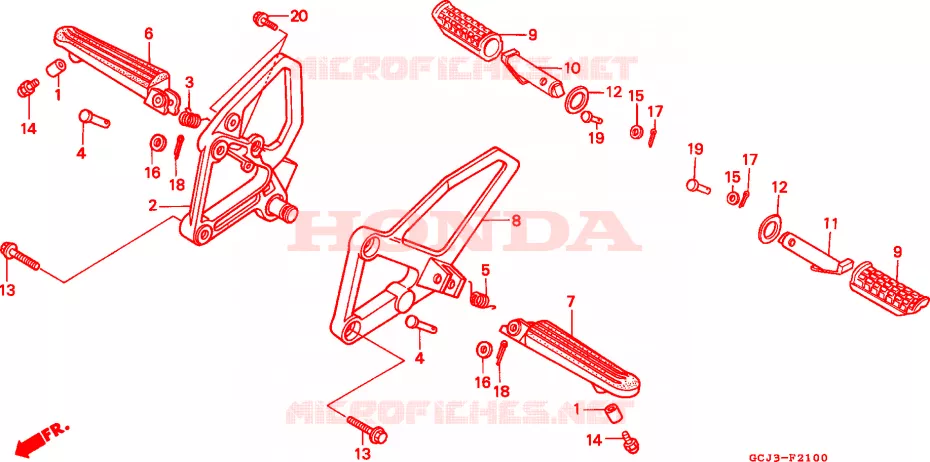 OPSTAP Honda MOTO 50 NSR 2000  NSR50RY
