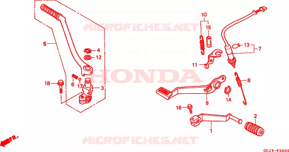 PEDAAL/KICKSTARTER ARM Honda MOTO 50 NSR 1997  NSR50RV