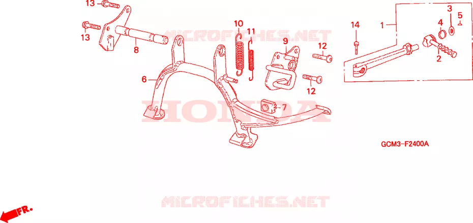 PEDAAL/STANDAARD Honda SCOOTER 50 X8R 2000  SZX50SY