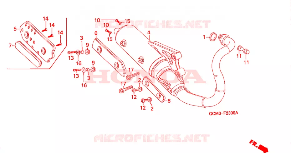 UITLAATDEMPER Honda SCOOTER 50 X8R 2000  SZX50XX