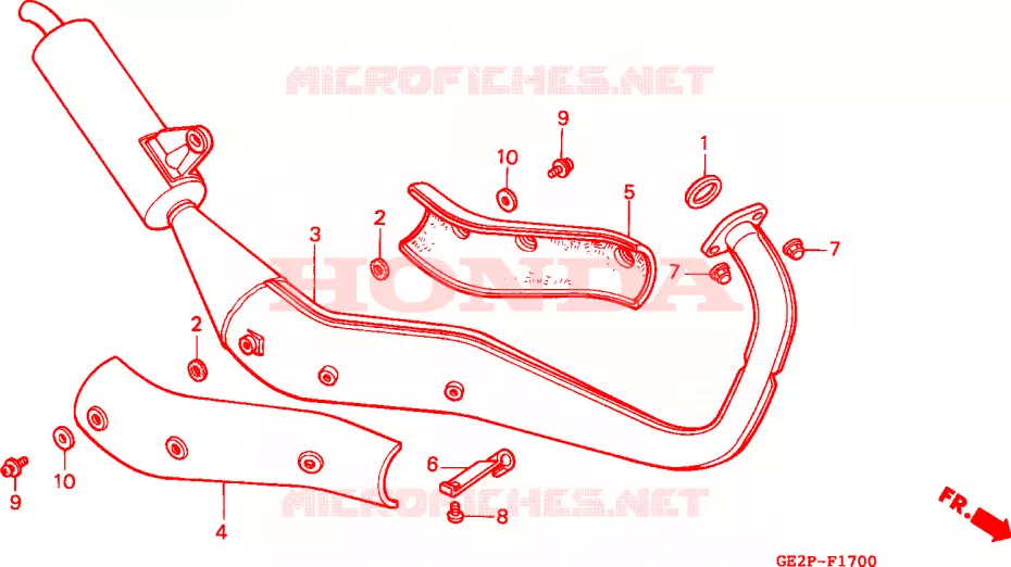 UITLAATDEMPER Honda MOTO 50 NSR 1995  NSR50FS