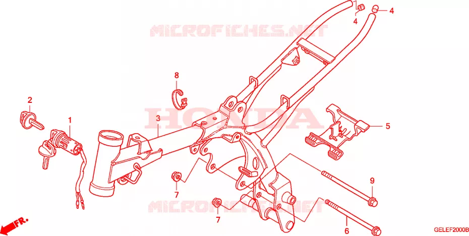 FRAME CHASSIS Honda MOTO 50 CRF 2004  CRF50F4