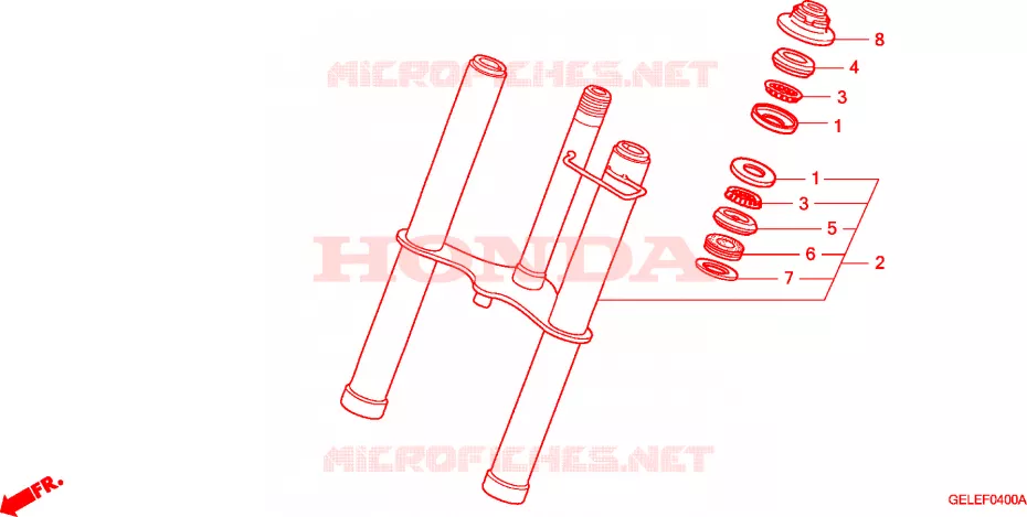 VOOR VORK Honda MOTO 50 CRF 2010  CRF50FA