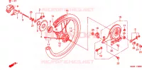 ACHTER WIEL voor Honda RACOON color PB301M 2000