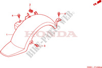 ACHTER STROOMLIJNKAP voor Honda ZOOMER 50 DELUXE 2008