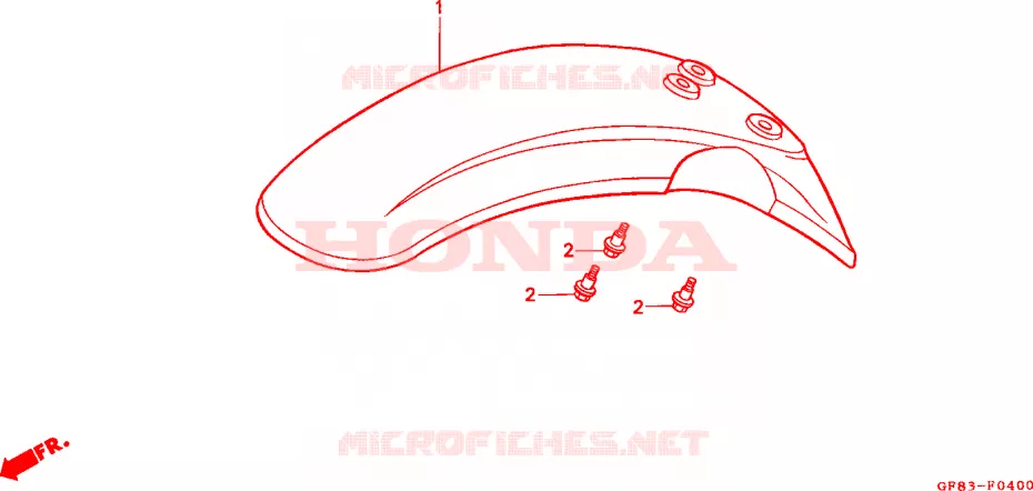 VOOR STROOMLIJNKAP Honda MOTO 50 QR 2000  QR50V