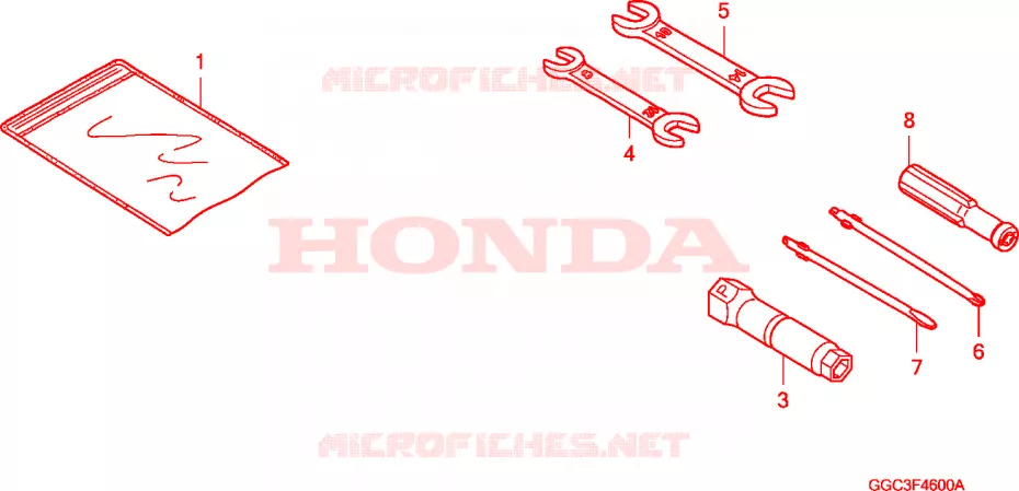 GEREEDSCHAP Honda SCOOTER 110 SPACY 2010  SCR1101WHA