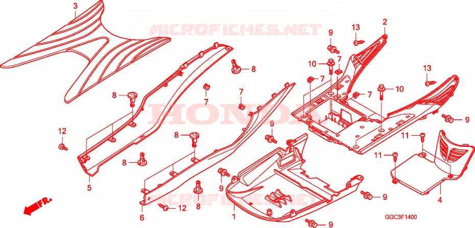 VLOER OPSTAP Honda SCOOTER 110 SPACY 2010  SCR1101WHA