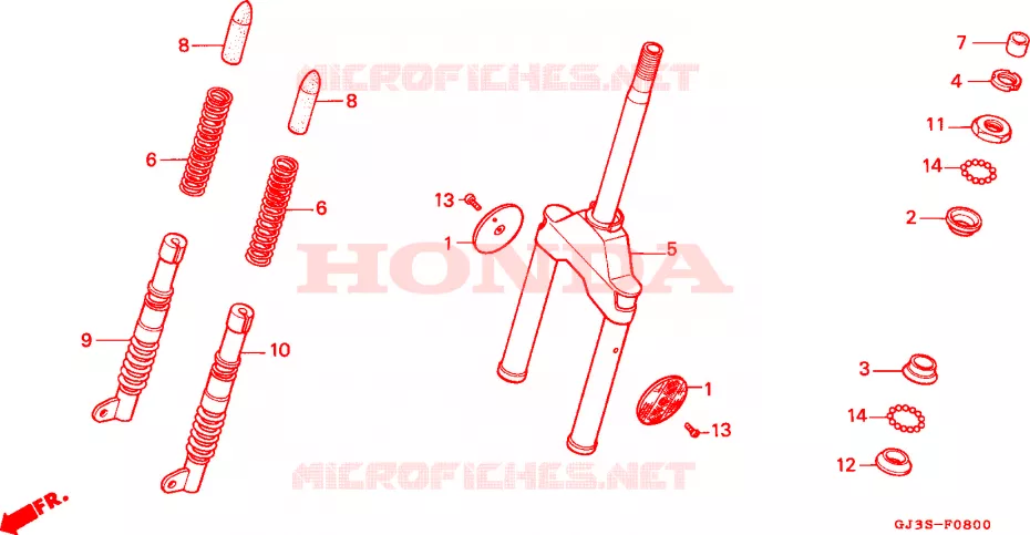 VOOR VORK Honda SCOOTER 50 SCOOPY 1994  SH50DP
