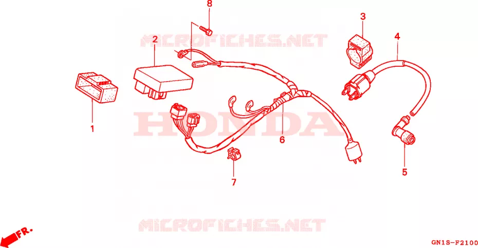 BEDRADINGSBUNDEL Honda MOTO 80 XR 2000  XR80RY