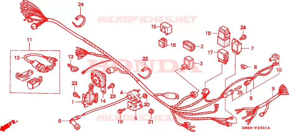 BEDRADINGSBUNDEL Honda MOTO 90 CUB 1994  C90MP