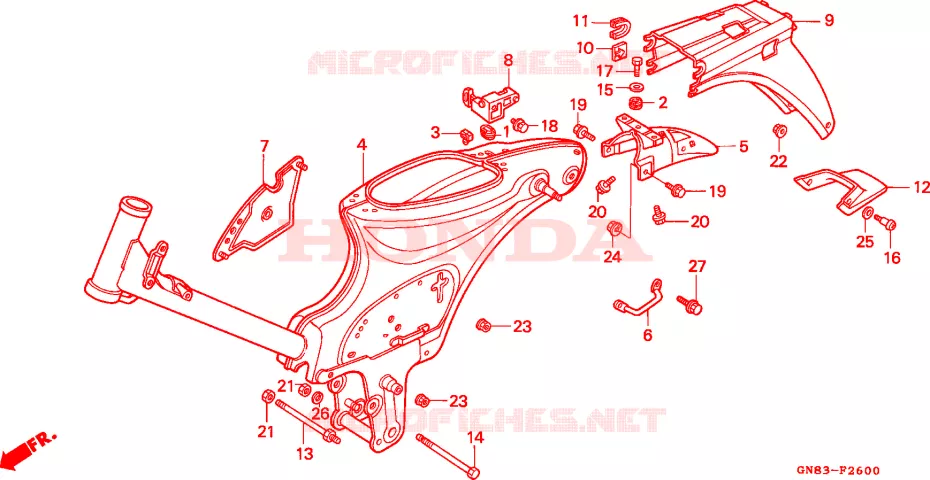 FRAME CHASSIS Honda MOTO 90 CUB 1994  C90MP