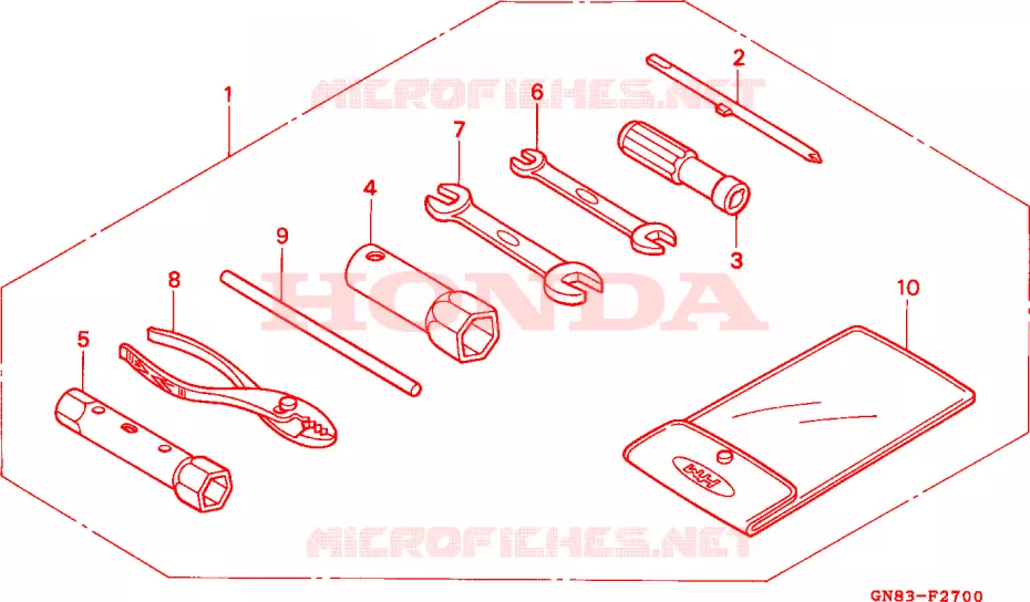 GEREEDSCHAP Honda MOTO 90 CUB 1996  C90T