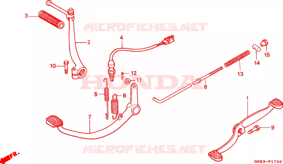 PEDAAL/KICKSTARTER ARM Honda MOTO 90 CUB 1996  C90MT