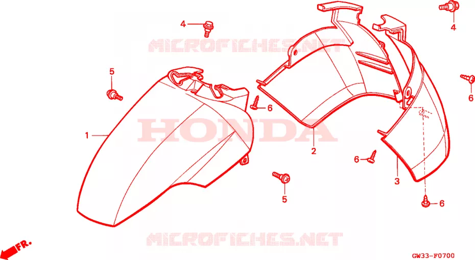 VOOR STROOMLIJNKAP Honda SCOOTER 90 YUPY 1994  NH90R