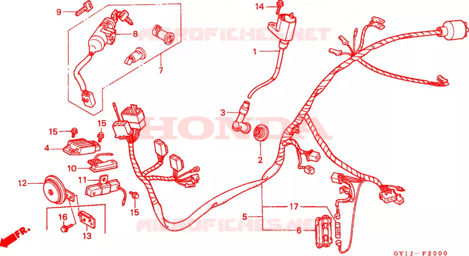 BEDRADINGSBUNDEL Honda SCOOTER 50 VISION 1990  SA50SJ