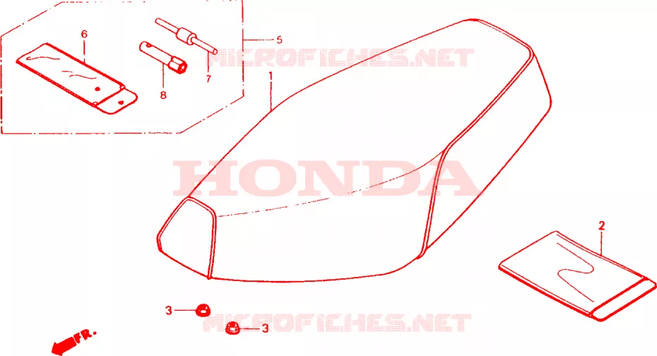 ZITTING Honda SCOOTER 50 VISION 1990  SA50L