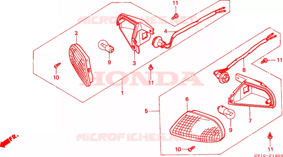 VOOR KNIPPERLICHT Honda SCOOTER 50 VISION 1993  SA50P
