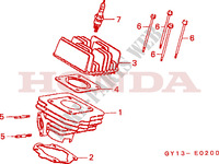 CILINDER/CILINDERKOP voor Honda MET IN 50 1995