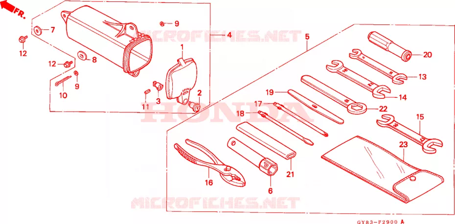 GEREEDSCHAP Honda MOTO 75 CRM 1989  CRM75RK