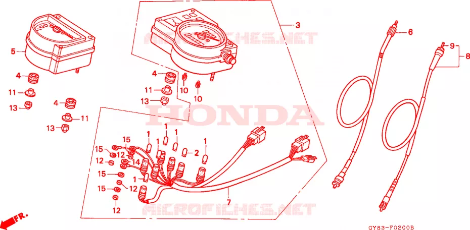 METER Honda MOTO 75 CRM 1993  CRM75RP