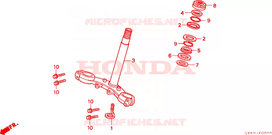 STURING STANG Honda MOTO 75 CRM 1990  CRM75RL