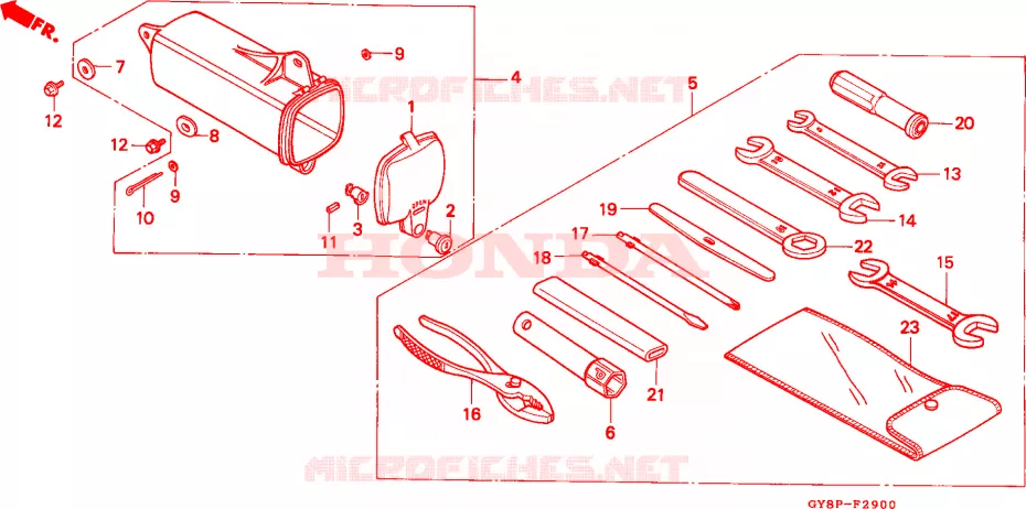GEREEDSCHAP Honda MOTO 50 CRM 1994  CRM50RR