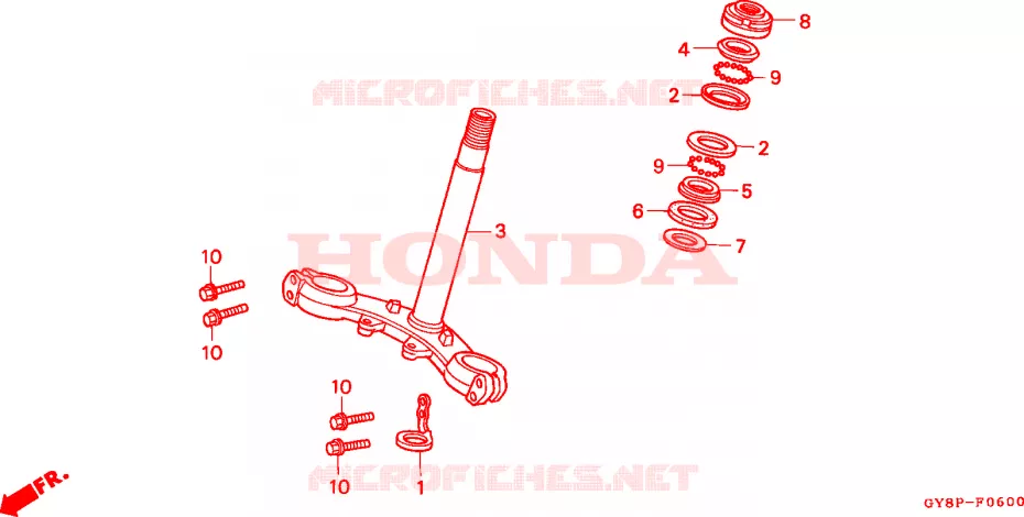 STURING STANG Honda MOTO 50 CRM 1993  CRM50RP