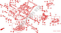 FRAME CHASSIS voor Honda ATC 250 BIG RED 1987
