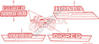 STREEP/EMBLEEM(3) voor Honda ATC 250 BIG RED 1987