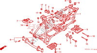 FRAME CHASSIS voor Honda FOURTRAX 125 1988