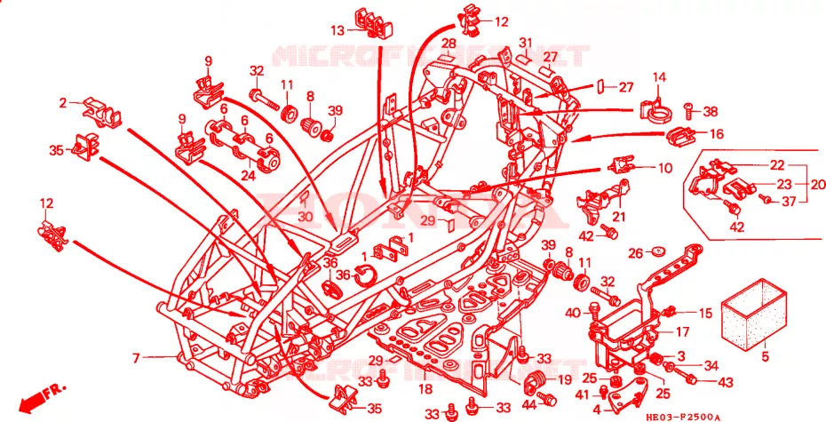FRAME CHASSIS Honda ATV 400 ODYSSEY 1990  FL400RL