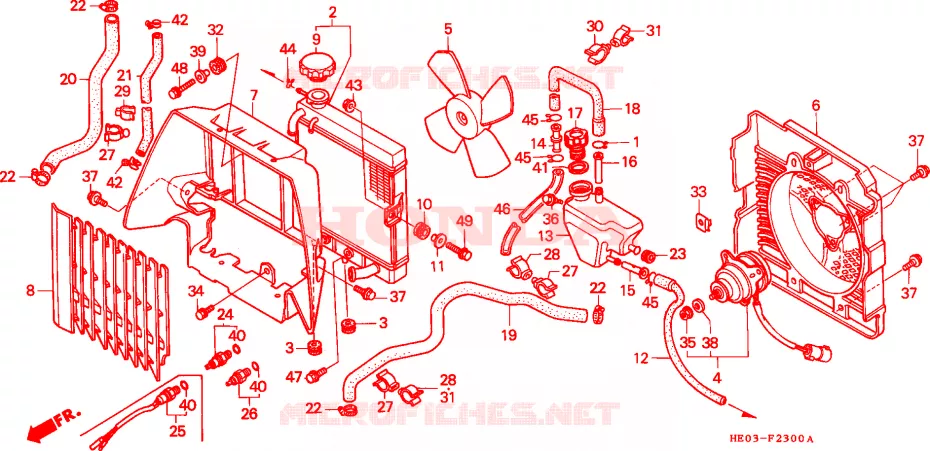 RADIATOR Honda ATV 400 ODYSSEY 1990  FL400RL