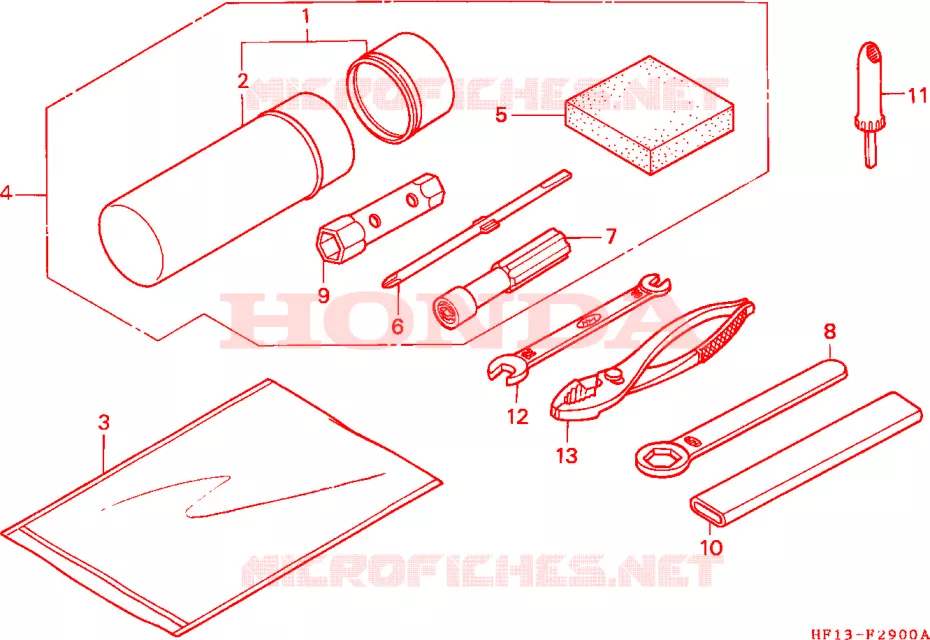 GEREEDSCHAP Honda ATV 200 FOURTRAX 1994  TRX200DR