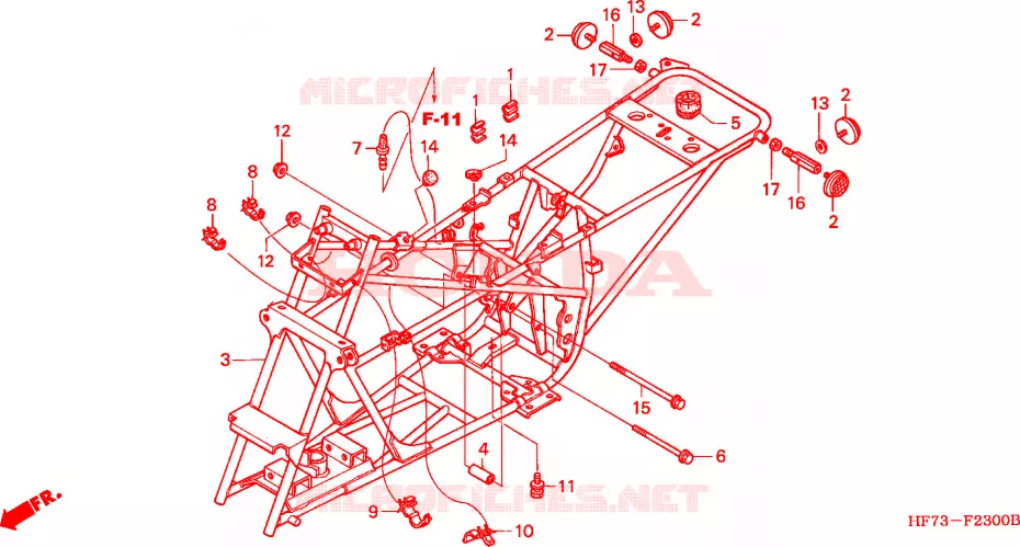 FRAME CHASSIS Honda ATV 90 FOURTRAX 2003  TRX903